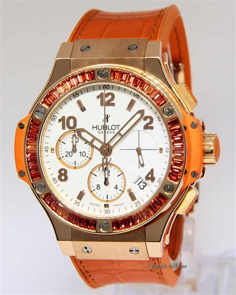 Hublot Big Bang Tutti Frutti Orange in 18K Rose Gold Baguette.